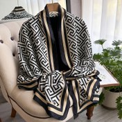 Resim 180cm x 85cm Polyester Eşarp Dikdörtgen Çizgi Desenli - Yumuşak ve Pürüzsüz Yosun Dikiş Dokusu, Erkekler ve Kadınlar için Şık Tarz, Elde Yıkama veya Kuru Temizleme, Olgun Durumlar için Mükemmel, İç Mekan Moda Parçası | Lüks Hissi Sarma | İpek Polyester 