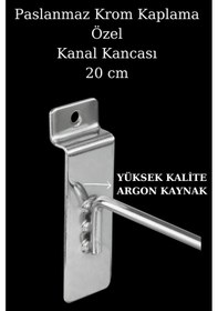Resim Kanallı Pano Kancası 20 Cm Yüksek Kalite Lüks Krom Kaplama Raf Askısı Raf Kancası Mağaza Düzenleme 10 Adet 