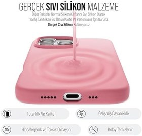 Resim Babilden iPhone 16 Pro Kılıf İnce Sıvı Silikon 3 Katmanlı Tam Kaplamalı Yumuşak Jel Kauçuk Kılıf Kapak (Toz Pembe (7) 