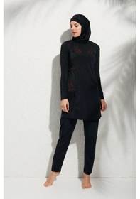 Resim Pierre Cardin 191913 Uzunkollu Aplikeli Tesettür Mayo 