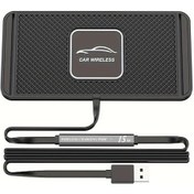 Resim Topshop1 A1 15w Hızlı Şarj Kablosuz Araç Şarj Cihazı Pedi Qi Uyumlu Kaymaz Usb İphone Uyumlu Samsung 