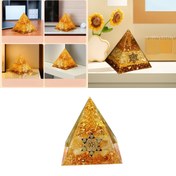 Resim Citrine Wealth Piramidi - Bolluk ve Şansı Çeker, Ev ve Ofis Dekorasyonu için Harika, Halloween, Noel, Sevgililer Günü, Paskalya, Anneler Günü ve Doğum Günleri için Mükemmel Hediye, Özellikle Halloween için. 