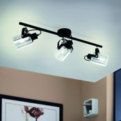 Resim Eglo Berregas 40 W E27 Duy Yuvarlak Sıvaüstü Spot 3 Adet Siyah 