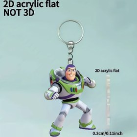 Resim 2D Düz, 1 Adet Oyuncak Hikayesi Buzz Lightyear Anahtarlık - Resmi Lisanslı Buzz Yeşil Ranger Kostüm Replika Aksesuarı, Simge Buzz Yüzü ve Logosu, Dayanıklı Akrilik Karakter Anahtarlık, Hediye, 2D Düz 