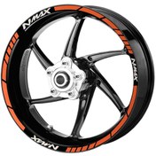 Resim Deeb Yamaha N-Max Jant Şeridi Turuncu Beyaz Model X 