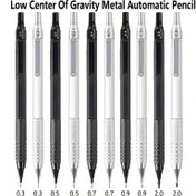 Resim Çizim ve Yazma için Premium Metal Mekanik Kalem Seti, 1 Adet - Çeşitli Kurşun Boyutları (0.3mm, 0.5mm, 0.7mm, 0.9mm, 2.0mm), Geri Çekilabilir Uç, Sürtünme Önleyici Tutamaç, Sanatçılar ve Profesyoneller için Uygun, 14+ Yaş 