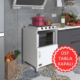Resim Kenzlife Ocak Dolabı Revbahar Byz 85*60*56 Hazır Mutfak Klasik Set Üstü Ocak Için Arkalıksız 