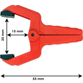 Resim Rox 0146 Yaylı Mandal Tip Kıskaç Işkence 25 mm (4 Lü) 