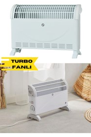 Resim woodhub Elektrikli Isıtıcı Konvektör Isıtıcı Elektrikli Turbo Fanlı Soba Termostatlı Heater 2000watt 