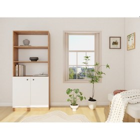 Resim Sardes Kitaplık Marbella Kiraz / Beyaz 