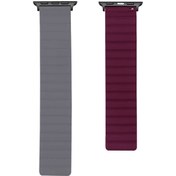 Resim Makstechnology Watch 7 41mm Uyumlu Krd-52 Kordon-gri-kırmızı 