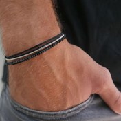 Resim 4 Parça Set Vintage Moda Minimalist Paslanmaz Çelik Erkek Zincir Bilezikler, Üst Üste Dizilebilir Unisex Takılar Halloween, Noel, Yeni Yıl Hediyeleri için Oğul, Baba, Erkek Arkadaş İçin İdeal 