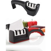 Resim Ronanna Buğz Profesyonel Bıçak Bileyici 3 Açılı Elmas Seramik Tungsten Çelik El Bıçakları Bileme 