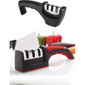 Resim Ronanna Buğz Profesyonel Bıçak Bileyici 3 Açılı Elmas Seramik Tungsten Çelik El Bıçakları Bileme 