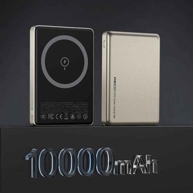 Resim Recci RPB-W26 Armor Serisi Ultra İnce PD 20W Hızlı Şarj Özellikli Wireless Powerbank 15W 10000mAh - Gri 