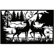 Resim Kıvırcıkyoga Ceylanlar Ve Orman 40x24 Cm 