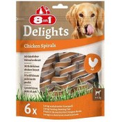 Resim 8in1 Smart Delights Chicken Spirals Tavuklu Burgu Köpek Ödülü 6 Adet 