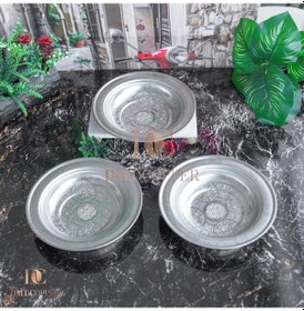 Resim Dmt Copper 18 Cm 9 Adet Krom Çelik Beyran Ve Yemek Tabağı 430 Kalite Paslanmaz Servis Tabağı Gri 