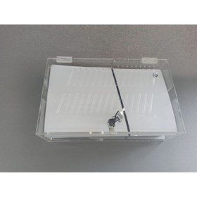 Resim MAZERONREKLAM Playstation slim Ps5 pleksi güvenlik kutusu kilitli 
