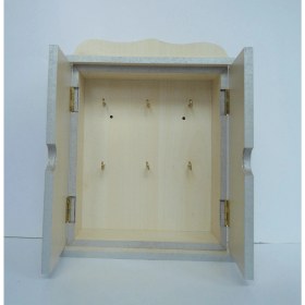 Resim Ahşap Anahtar Dolabı Anahtarlık - Akça 