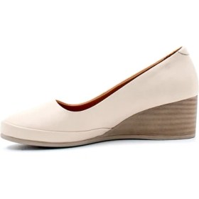 Resim Fast Step Hakiki Deri Kadın Dolgu Topuk Ayakkabı 411ZA291 