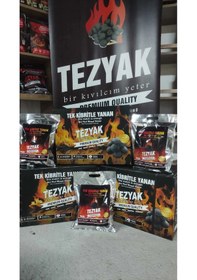 Resim Tezyak Klasik Tek Kibritle Yanan Yeni Nesil Mangal Kömürü (2 Kg x 10 Paket) 20 KG 