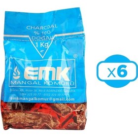 Resim Emk Mangal Kömürü 1 Kg x 6 Adet 