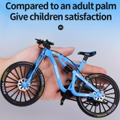 Resim 8 Ölçekli Mini Alaşım Dağ Bisikleti - Mavi ve Kırmızı Detaylar, Dökülmüş Metal, Yol ve MTB Tutkunları İçin İdeal, Doğum Günleri, Partiler, Sevgililer Günü, Paskalya ve Daha Fazlası İçin Mükemmel Toplama Oyuncakları ve Hediyeler, Bisiklet Tutkunu İçin İdeal Hediye|Canlı Tasarım|Alaşım Yapı 