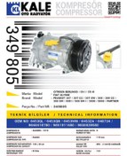 Resim KALE Psa Klima Kompresoru Citroen Berlingo III C4 I C5 III Peugeot 307 308 3008 508 - 349805 