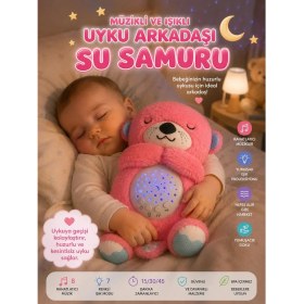 Resim Kasımoğulları Concept Müzikli ve Işıklı Uyku Arkadaşı Su Samuru -peluş Bebek Uyku Oyuncağı 