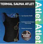 Resim Extra Terletici Yeni İnce Kumaş Termal Sauna Pro Terleme Atleti (490854512) Siyah 