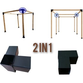 Resim Pergola Demir Bağlantı 10x10cm Çardak Kamelya Köşe 0rta 90 