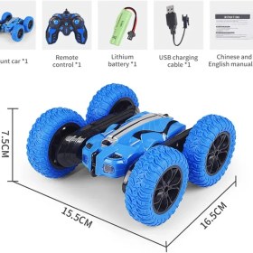 Resim Uzaktan Kumandalı 360° Şarjlı Çift Yönlü Akrobat Araba Akrobat Araba Çılgın Stunt Rc Araba 