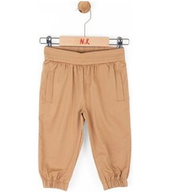 Resim Nk Kids Kız Bebek Beli Paçası Lastikli Kumaş Pantolon-13838 Kahverengi 