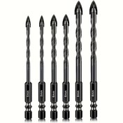 Resim 6/10 adet Tungsten Karbür Matkap Uçları Seti, Altıgen Shank, Metal Yapı, Fayans, Tuğla, Cam, Plastik, Ahşap için - Manuel ve Elektrikli Matkaplar Uyumlu, Elektrik Gerektirmez, Fayans Matkapı | Hassas Matkap | Dayanıklı Matkap Uçları, Matkap Uçları Seti 