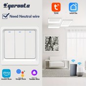 Resim AKILLI IŞIK ANKETİ Tuya Akıllı Anahtar EU/UK Standart Duvar Düğmesi WiFi Kontrolü Tuya/Akıllı Yaşam Uygulaması Ses Kontrolü Alexa Google Asistan Beyaz 1/2/3 Grup Voltaj 100-240V 50Hz/60Hz Nötr Kabloya Bağlanmalı 