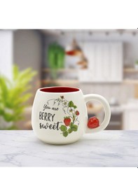 Resim Benante Seramik Kupa - Çilek Şekilli 