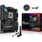 Resim Asus Rog Strıx B850-F Gamıng Wıfı Amd B850 Am5 Ddr5 8000 Dp HDMI 4x M2 Usb3.2 Gen 2x2 Wifi 7 + Bt Aura Rgb 2.5gbit Lan Atx 