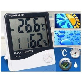 Resim Qasul Dijital Termometre Isı Nem Ölçer Oda Sıcaklık Alarmlı Masa 