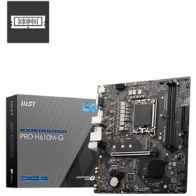 Resim MSI PRO H610M-G DDR5 3200MHZ 1XVGA 1XHDMI 1XDP 1XM.2 USB 3.2 MATX 1700P(12/13/14.NESİL İŞLEMCİ UYUM) 