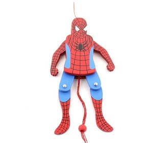 Resim River World Figürü Örümcek Adam Sallanan Ahşap 