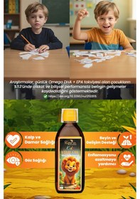 Resim Kiperin Kids Fish Oil Çocuk Özel Yüksek Balık Yağı: 1800, Omega 3:1206mg, Epa:180mg, Dha:900mg 150ml 