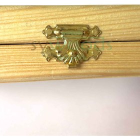 Resim sywoods 2 adet No:2 Tavla klips 26x18 mm kutu kapak kilit ahşap kilidi sarı 