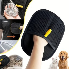 Resim Büyük Elektrikli Pet Saç Alma Eldivenleri - Köpek ve Kedi Artıkları Bakım Eldivenleri | Yeniden Kullanılabilir ve Makinede Yıkanabilir | Mobilya, Araba Koltukları ve Giysiler Saç Temizleme Eldivenleri için Uygun | Etkili Saç ve Örümcek Temizliği için Siyah Izgara Tasarımı | Dayanıklı ve Etkili Top Temizleme Eldivenleri 