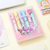 Resim 6'lı Fosforlu Kalem Seti - Sanrio Karakterleri, Kuromi, Hello Kitty 
