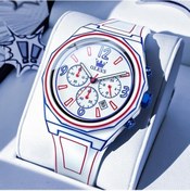 Resim Yingfu Olevs 5622 Erkekler Çizgi Roman Kuvars Saat, Beyaz Mavi, Çok Renkli Çok Renkli 