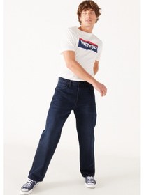 Resim Wrangler Redding Loose Fit Rahat Kesim Düşük Bel Geniş Paça %100 Pamuk Lacivert Erkek Jean Denim Kot Pantolon W16XYN261 Lacivert 