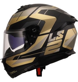 Resim LS2 STREAM 2 ROAD MAT SİYAH-GOLD-GRİ KASK 