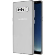 Resim Samsung Galaxy Note 8 Kılıf Transparent Soft Beyaz Microsonic