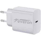 Resim Everon Samsung Galaxy F14 5G İle Uyumlu 25W QC 3.4a Type C Şarj Adaptörü Evr-003 